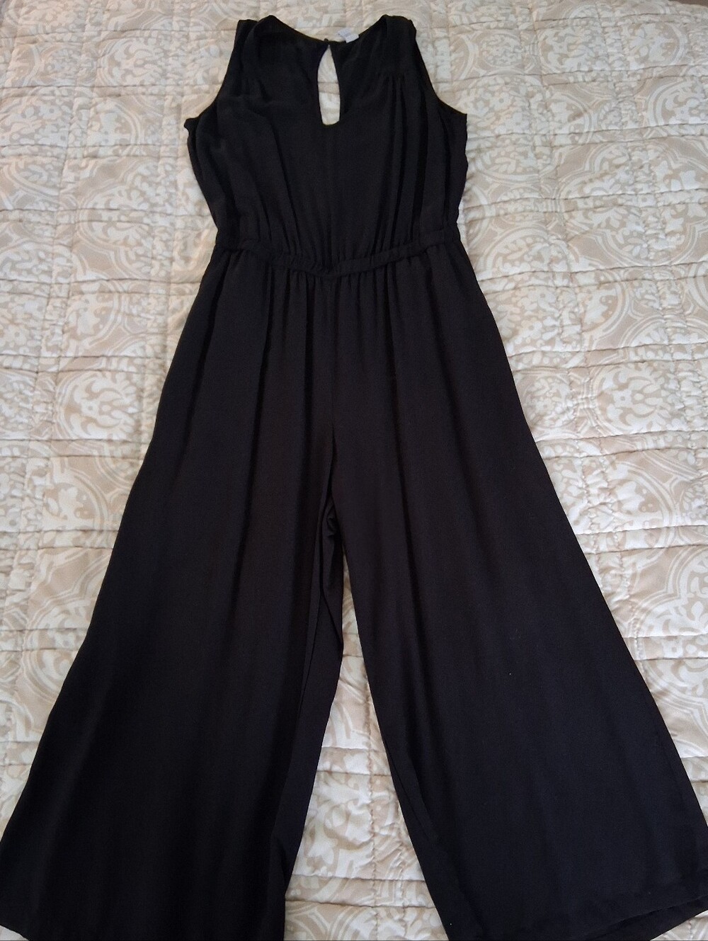 Old Navy Black Sleeveless Wide-Leg Jumpsuit